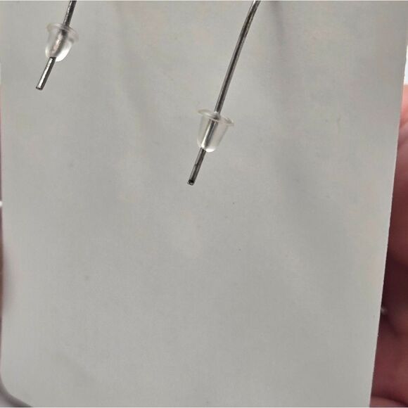 "5/$25" Mismatched Pewter Finish Feather/Multicolored Bead Dangle Earrings - Picture 8 of 8